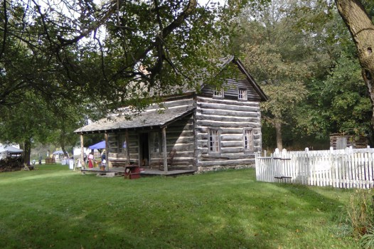 moon log cabin and herb garden image